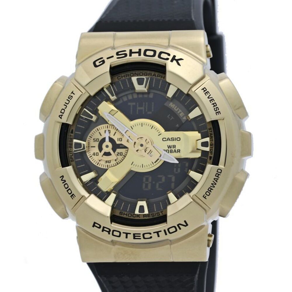 CASIO G-Shock GM-110G-1A9 Men's Watch, Metal Cover, Black, Resin x Stainless ...